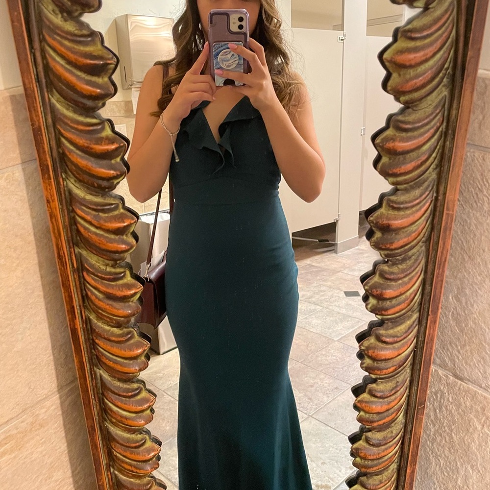 Windsor emerald green mermaid midi dress M